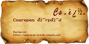 Cserepes Árpád névjegykártya